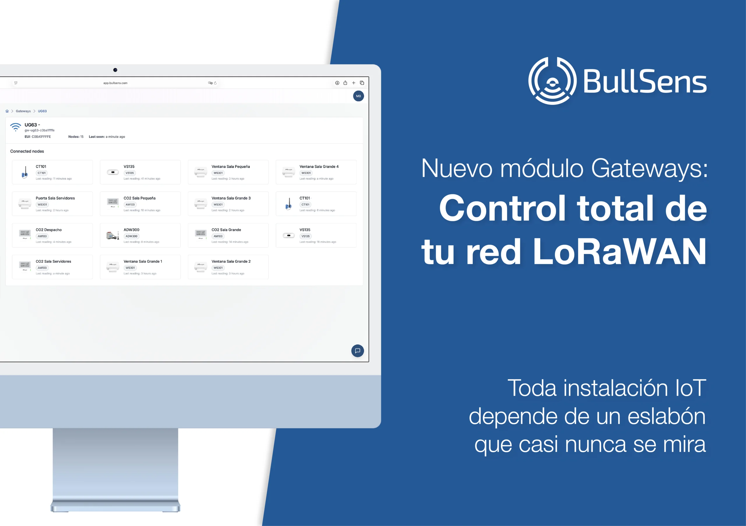 Nuevo módulo Gateways: el control total de tu red LoRaWAN, en una sola pantalla